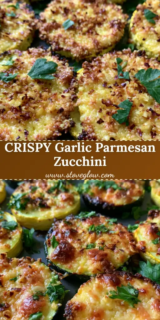 A dark metal sheet pan filled with roasted rounds of zucchini and yellow squash, topped with a bubbling golden-brown parmesan and garlic crust. (garlic parmesan zucchini and squash medley)